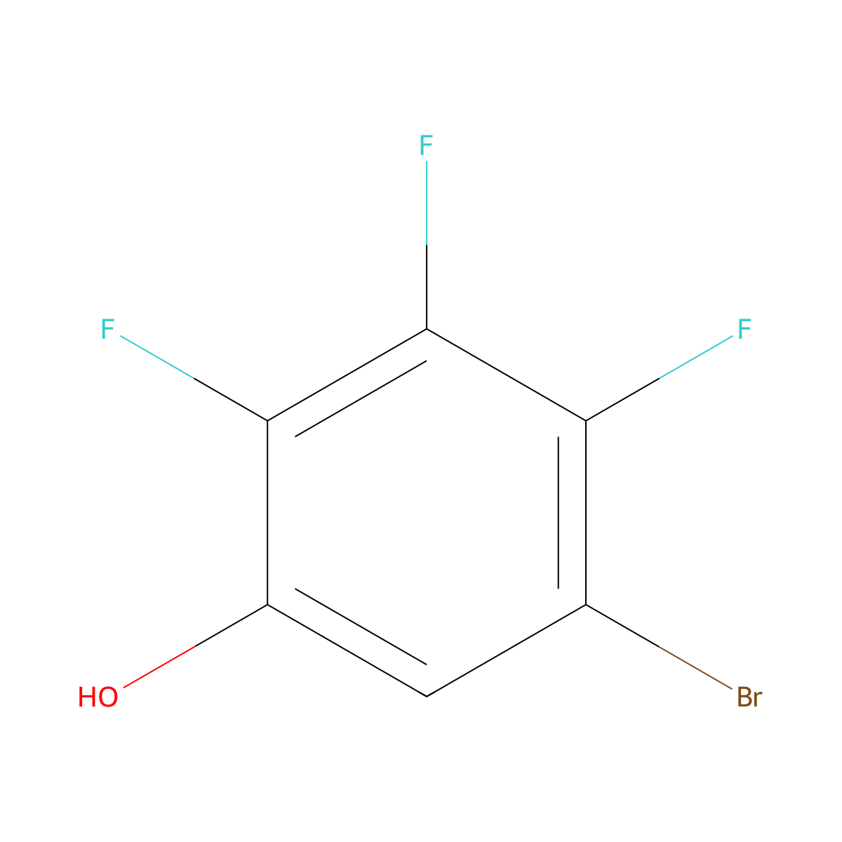 5-Bromo-2,3,4-trifluorophenol molecular structure, CAS 1073339-19-1