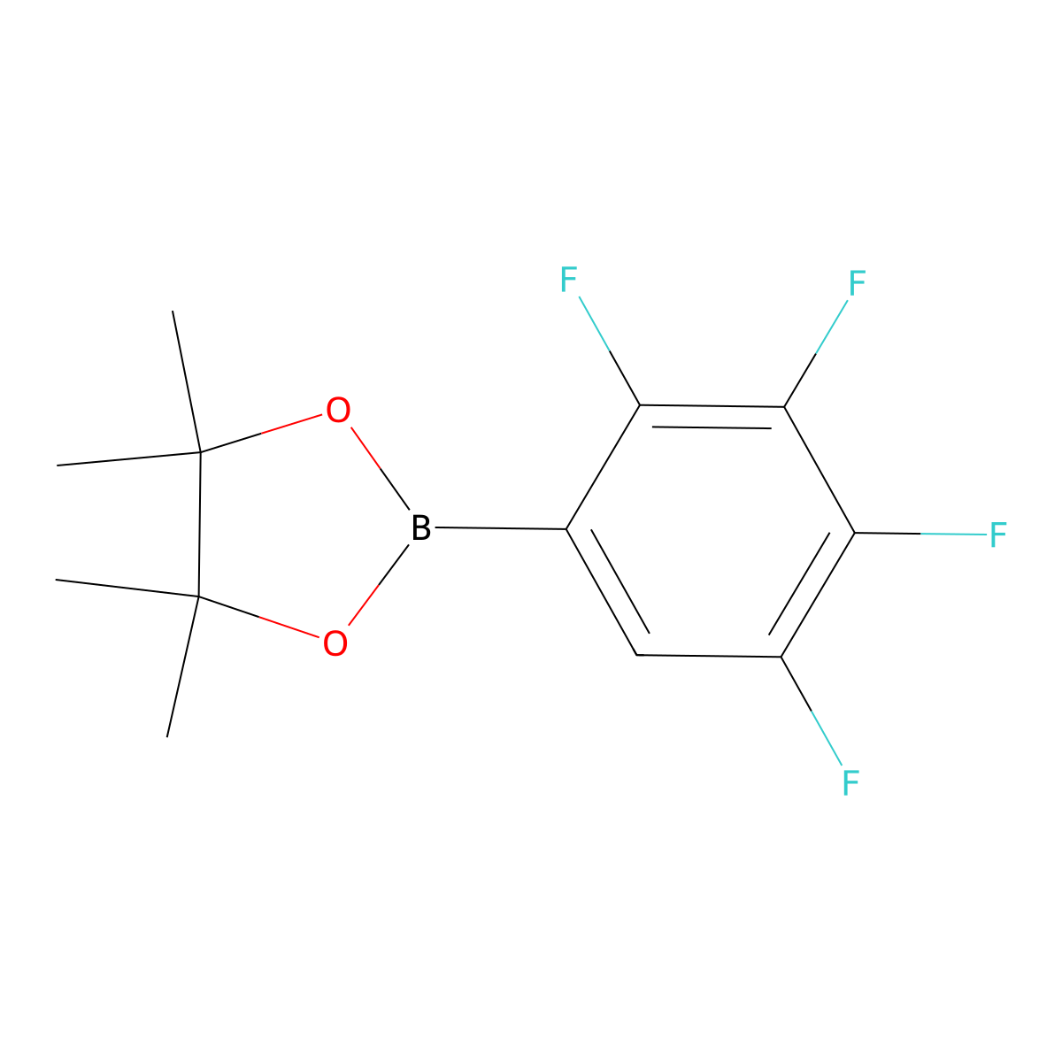 4,4,5,5-Tetramethyl-2-(2,3,4,5-tetrafluorophenyl)-1,3,2-dioxaborolane molecular structure, CAS 1073339-20-4