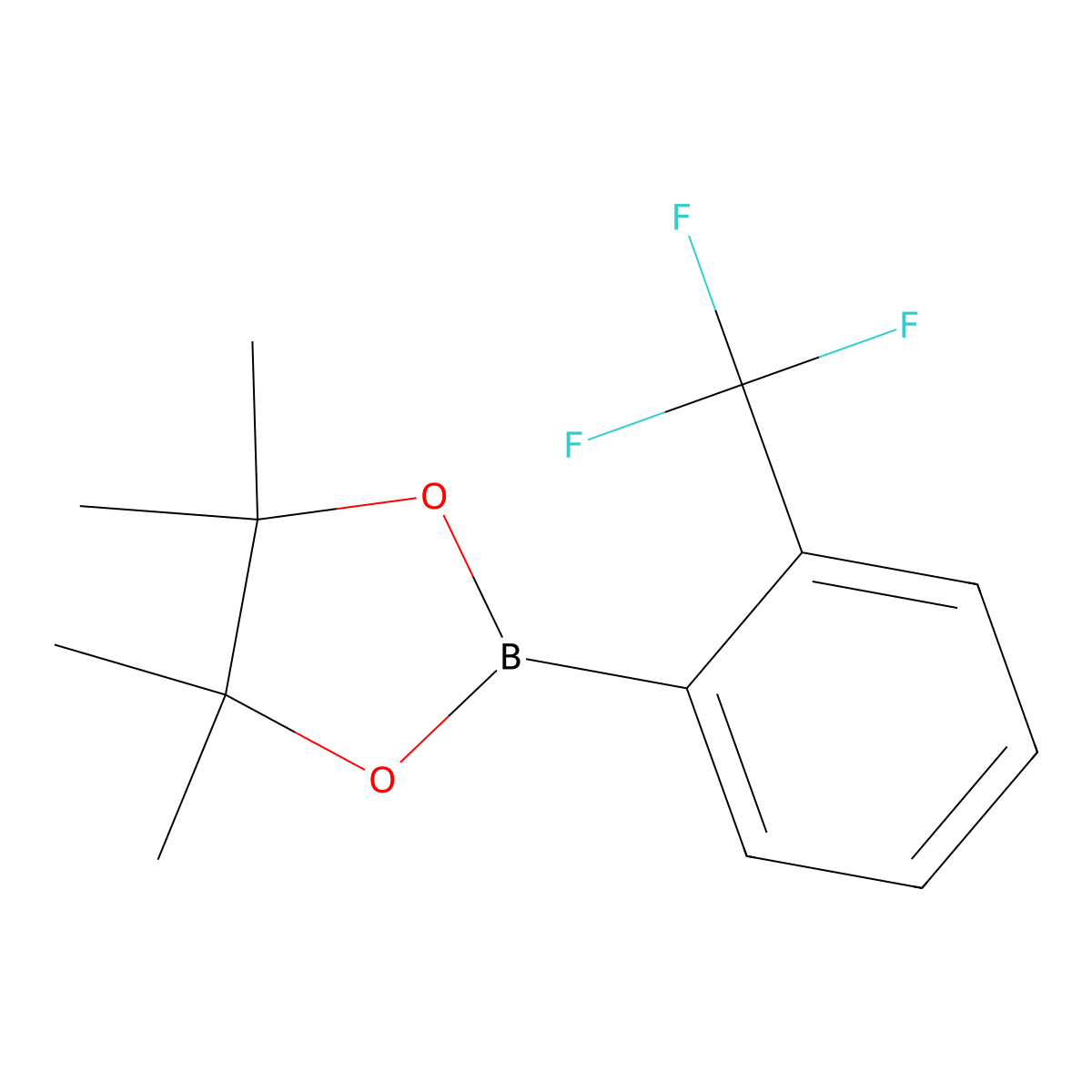 2-(2-(Trifluoromethyl)phenyl)-4,4,5,5-tetramethyl-1,3,2-dioxaborolane molecular structure, CAS 1073339-21-5