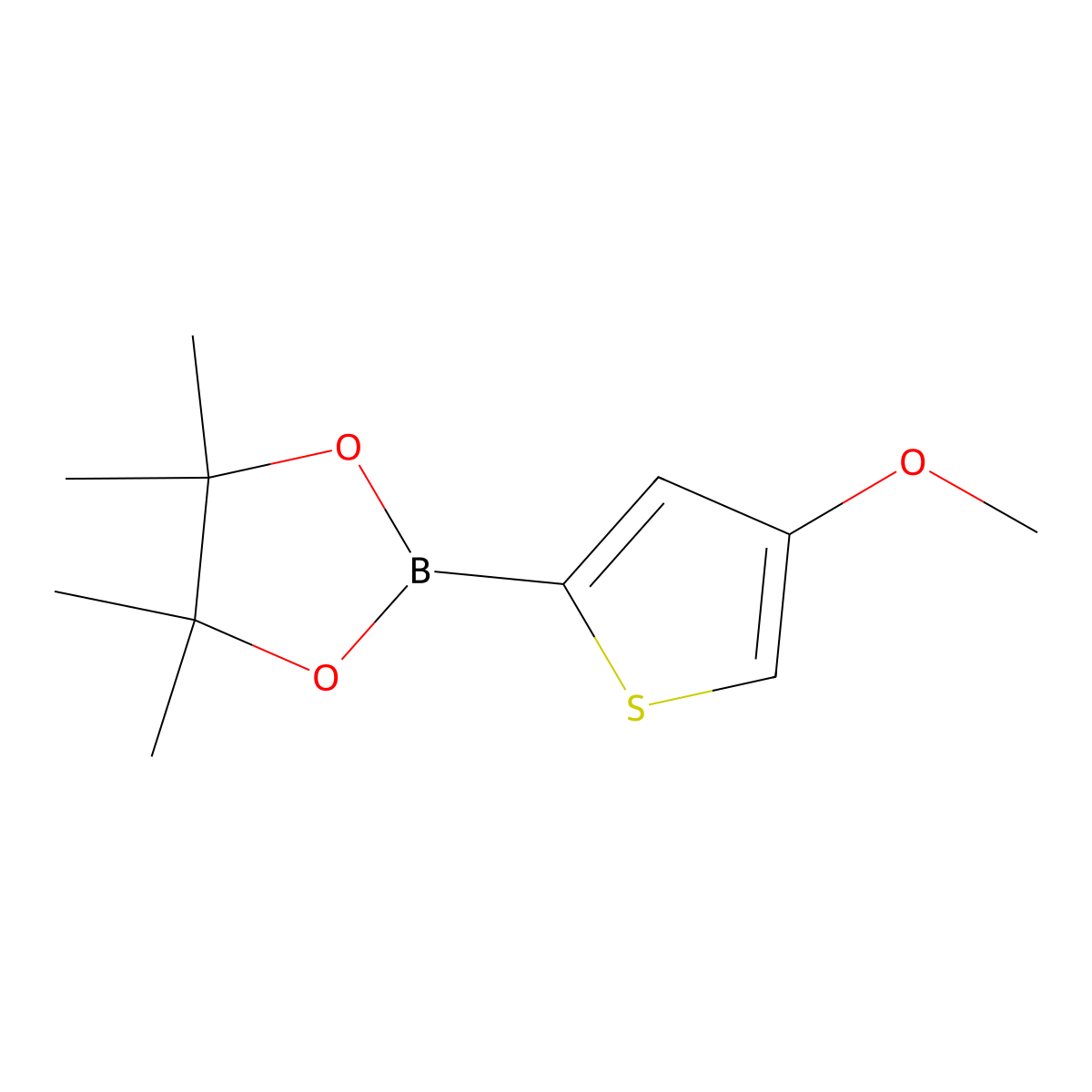 2-(4-Methoxy-2-thienyl)-4,4,5,5-tetramethyl-1,3,2-dioxaborolane molecular structure, CAS 1073339-22-6