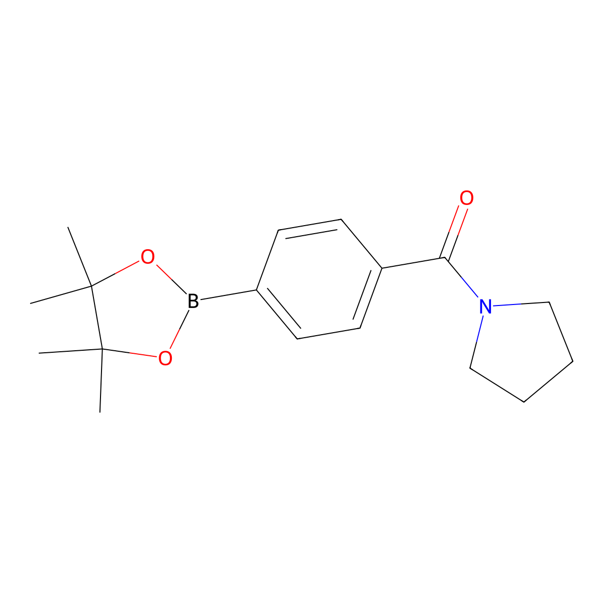(4-(Pyrrolidine-1-carbonyl)phenyl) boronic acid pinacol ester molecular structure, CAS 1073353-55-5