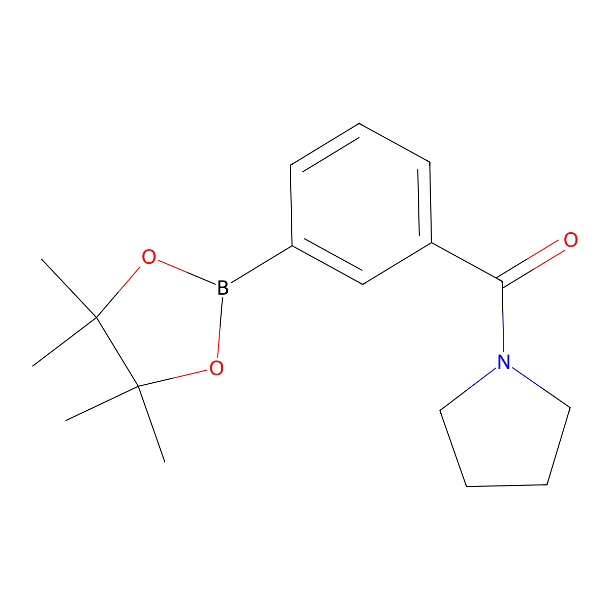 (3-(Pyrrolidine-1-carbonyl)phenyl)boronic acid pinacol ester molecular structure, CAS 1073353-61-3