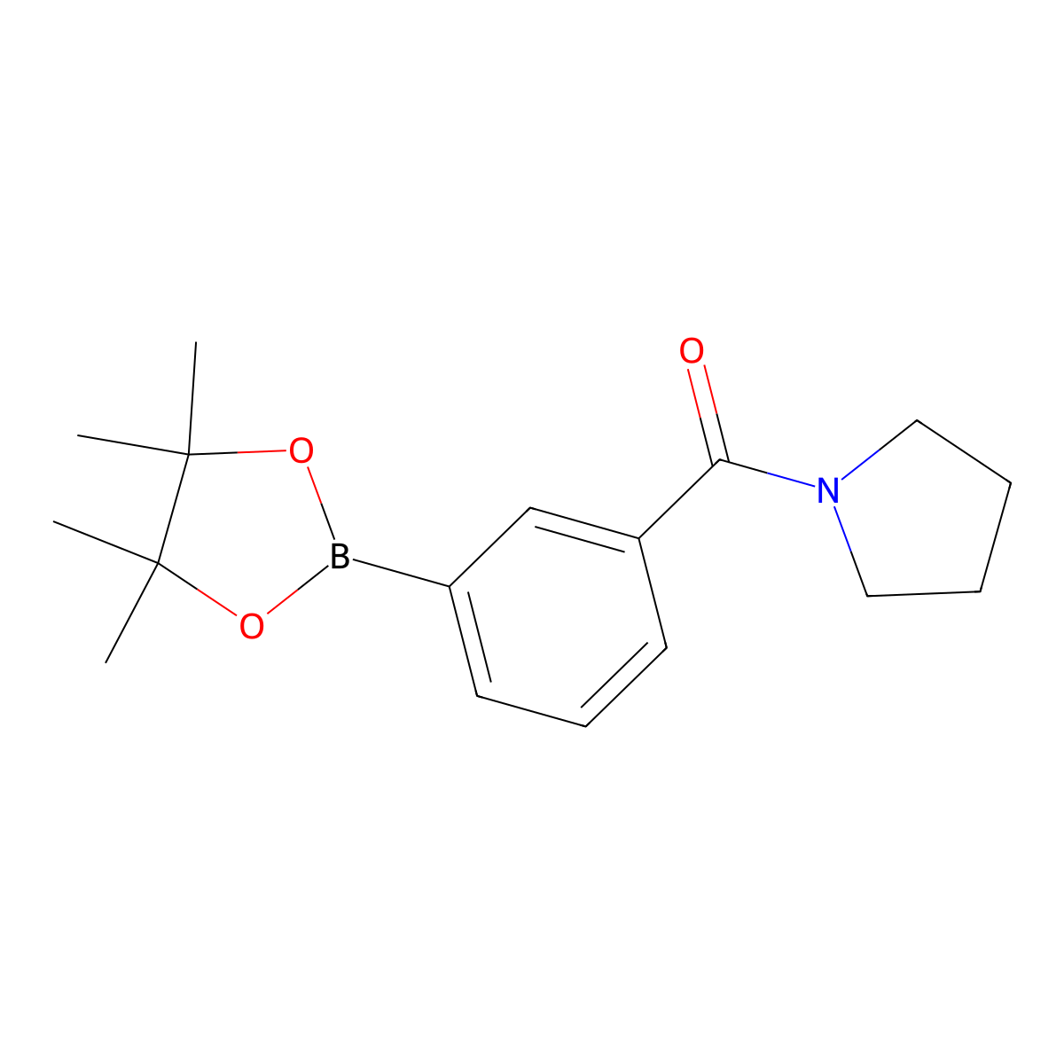 (3-(Pyrrolidine-1-carbonyl)phenyl)boronic acid pinacol ester molecular structure, CAS 1073353-61-3