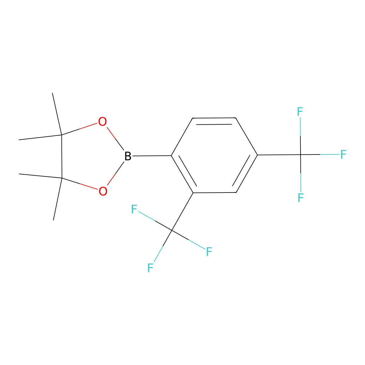 2-(2,4-Bis(trifluoromethyl)phenyl)-4,4,5,5-tetramethyl-1,3,2-dioxaborolane molecular structure, CAS 1073353-65-7
