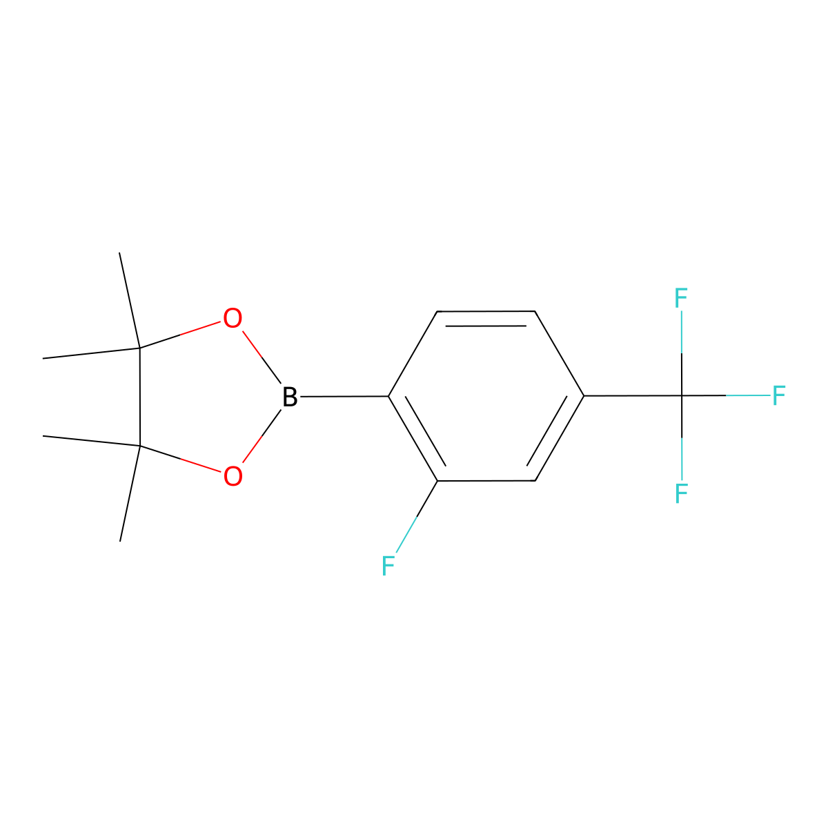 2-Fluoro-4-Trifluoromethylphenylboronic Acid Pinacol Ester molecular structure, CAS 1073353-68-0