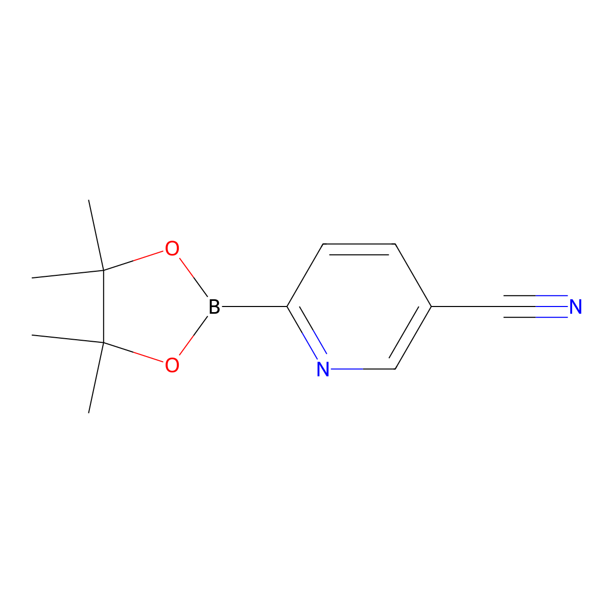 5-Cyanopyridine-2-boronic acid pinacol ester molecular structure, CAS 1073353-83-9