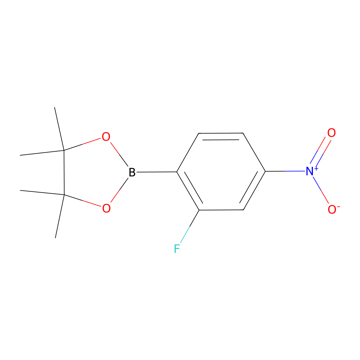 2-(2-Fluoro-4-nitrophenyl)-4,4,5,5-tetramethyl-1,3,2-dioxaborolane molecular structure, CAS 1073353-89-5