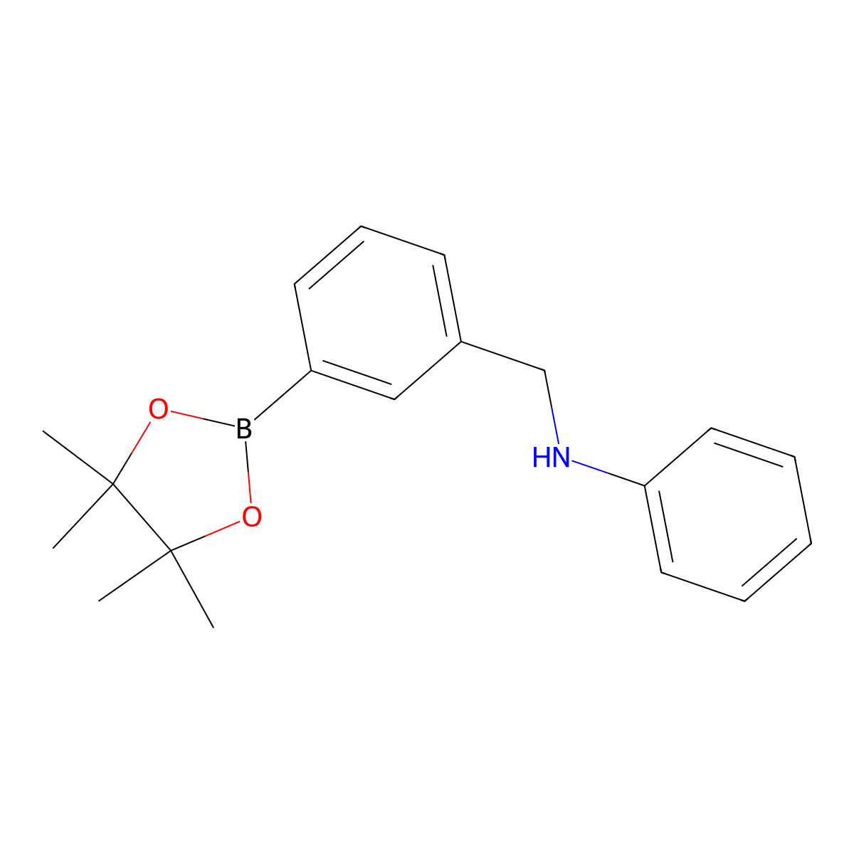 (3-(Phenylaminomethyl)phenyl) boronic acid pinacol ester molecular structure, CAS 1073353-90-8