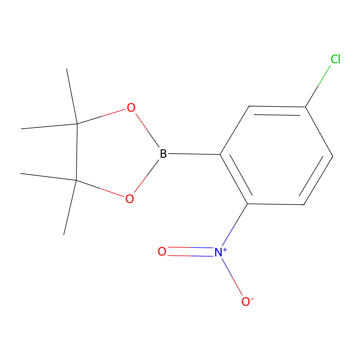 2-(5-Chloro-2-nitrophenyl)-4,4,5,5-tetramethyl-1,3,2-dioxaborolane molecular structure, CAS 1073353-99-7