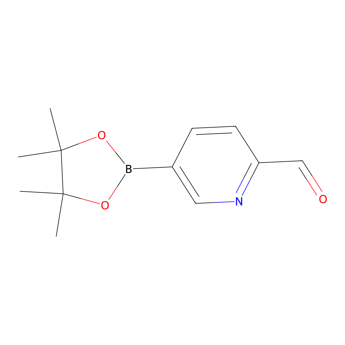 5-(Tetramethyl-1,3,2-dioxaborolan-2-yl)pyridine-2-carbaldehyde molecular structure, CAS 1073354-14-9