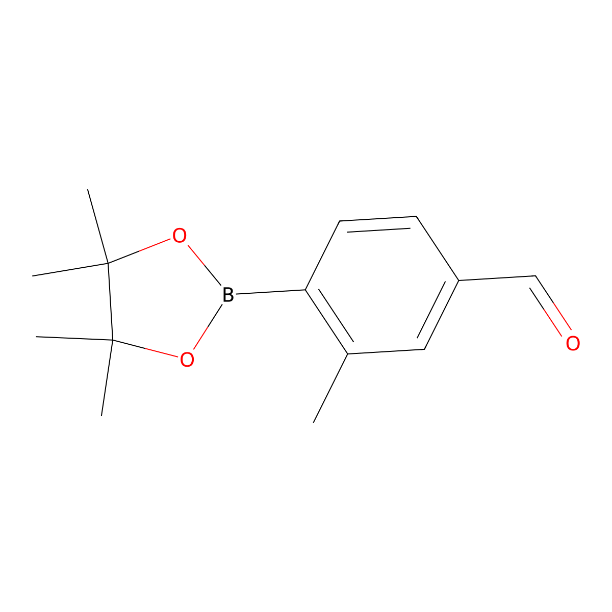 3-Methyl-4-(4,4,5,5-tetramethyl-1,3,2-dioxaborolan-2-yl)benzaldehyde molecular structure, CAS 1073354-66-1