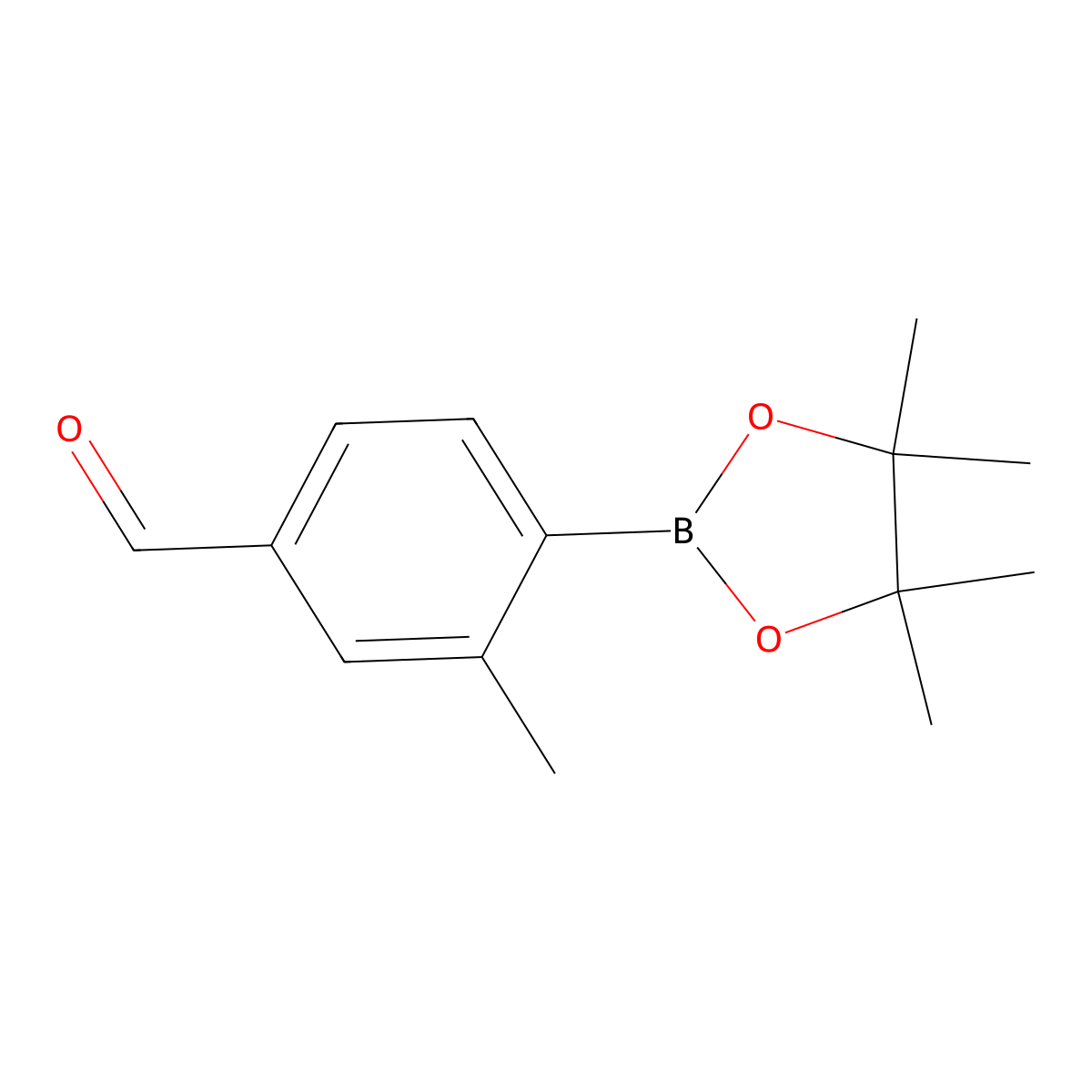 3-Methyl-4-(4,4,5,5-tetramethyl-1,3,2-dioxaborolan-2-yl)benzaldehyde molecular structure, CAS 1073354-66-1