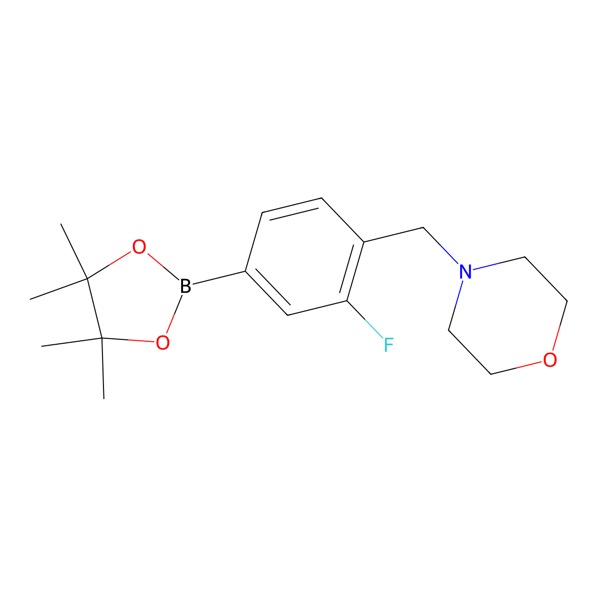 3-Fluoro-4-(N-morpholinomethyl)phenylboronic acid, pinacol ester molecular structure, CAS 1073354-74-1