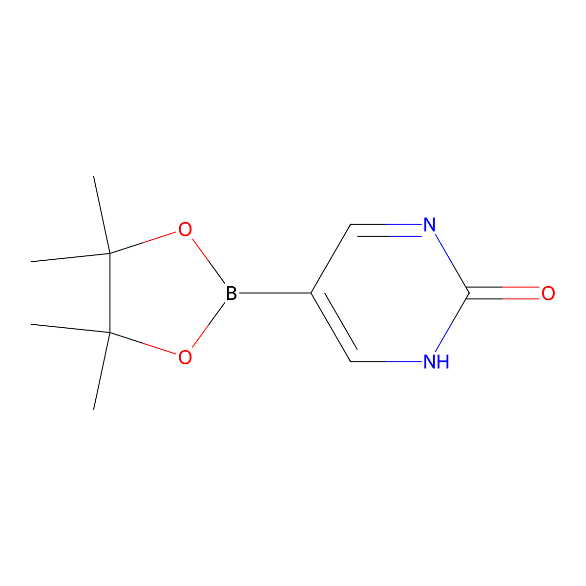 2-Hydroxypyrimidine-5-boronic acid pinacol ester molecular structure, CAS 1073354-84-3