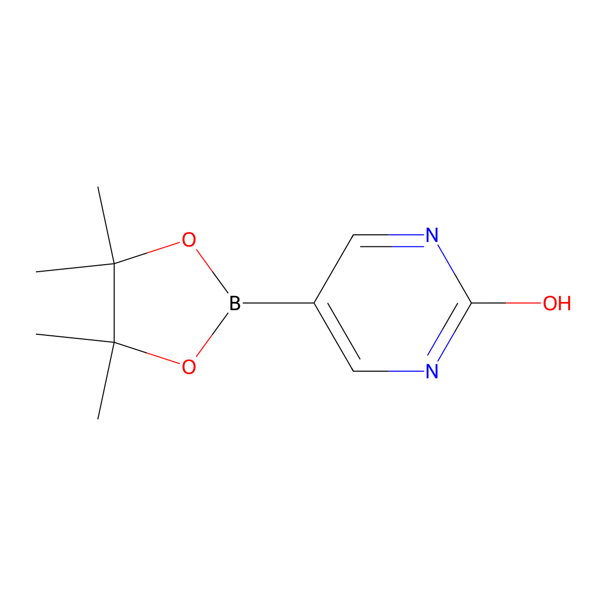 2-Hydroxypyrimidine-5-boronic acid pinacol ester molecular structure, CAS 1073354-84-3