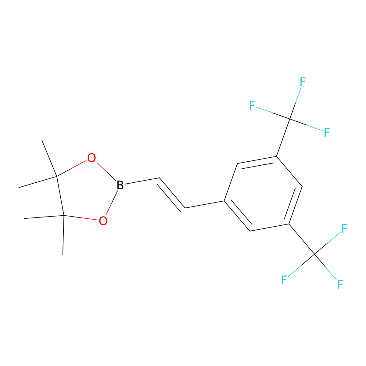 2-[(1E)-2-[3,5-Bis(trifluoromethyl)phenyl]ethenyl]-4,4,5,5-tetramethyl-1,3,2-dioxaborolane molecular structure, CAS 1073354-87-6