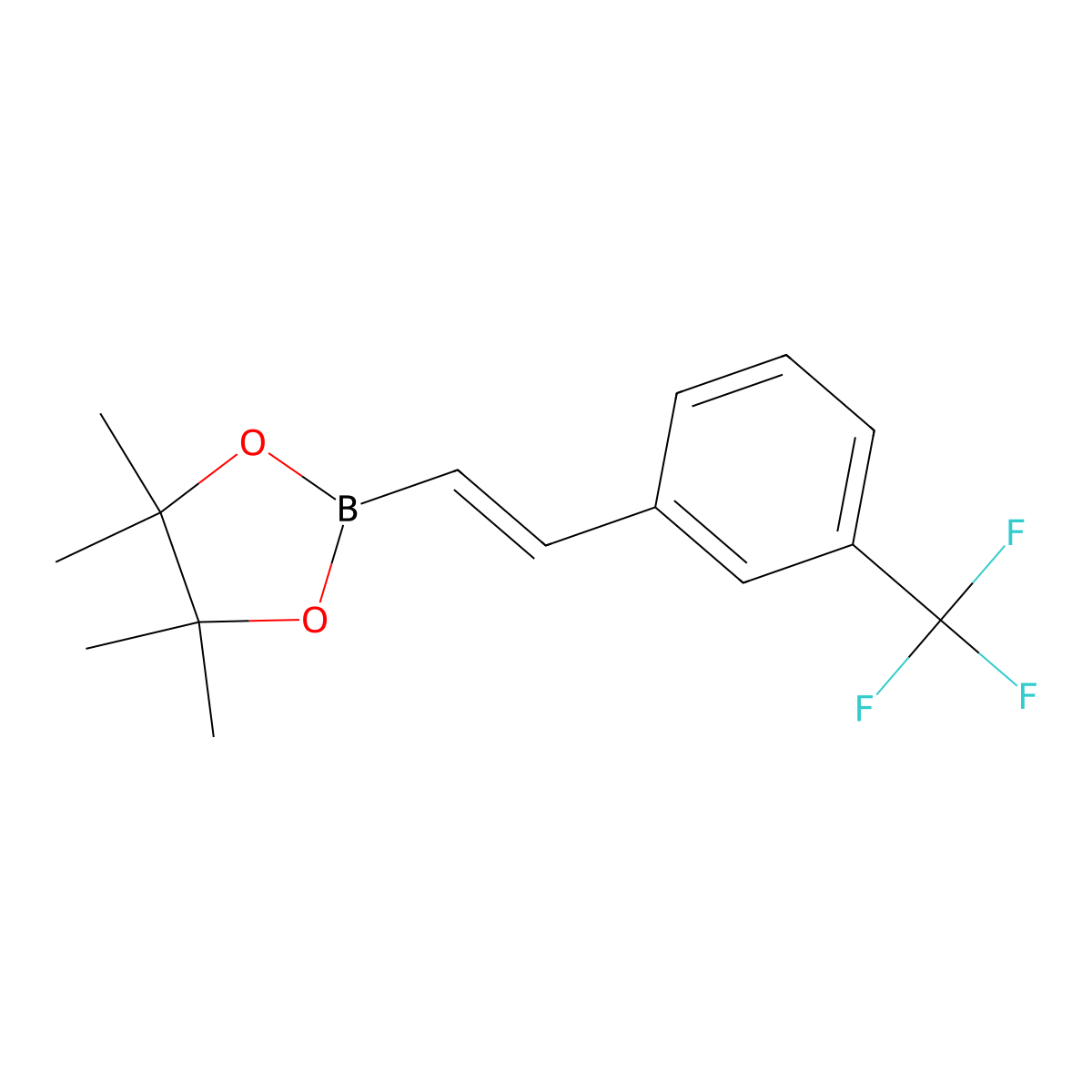 (E)-4,4,5,5-tetramethyl-2-(3-(trifluoromethyl)styryl)-1,3,2-dioxaborolane molecular structure, CAS 1073354-88-7