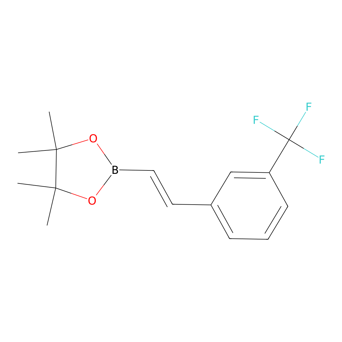 (E)-4,4,5,5-tetramethyl-2-(3-(trifluoromethyl)styryl)-1,3,2-dioxaborolane molecular structure, CAS 1073354-88-7