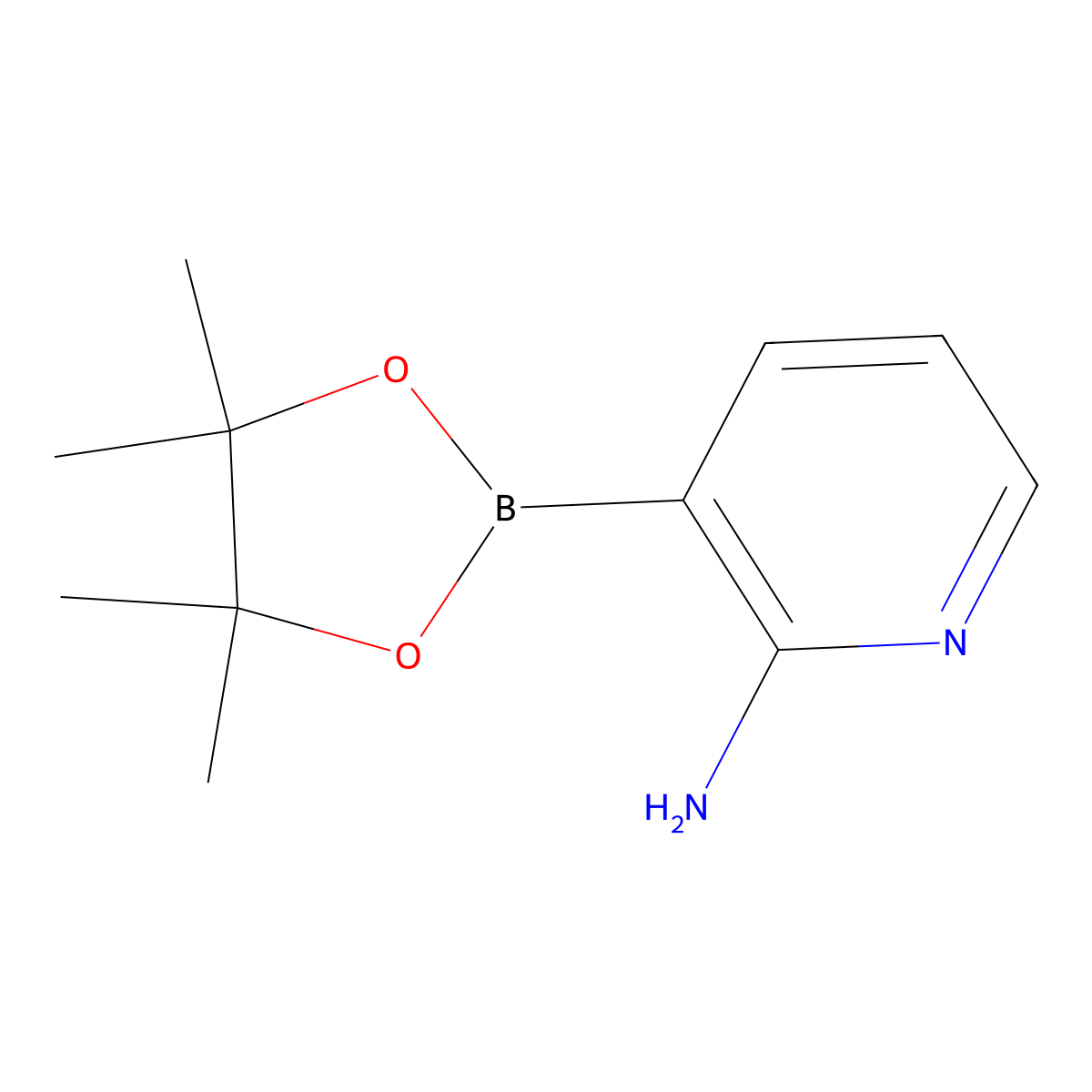 2-Aminopyridine-3-boronic acid, pinacol ester molecular structure, CAS 1073354-97-8