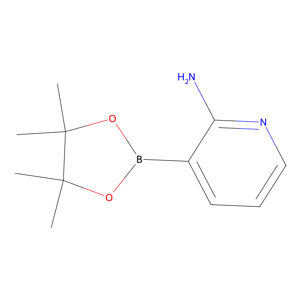 2-Aminopyridine-3-boronic acid, pinacol ester molecular structure, CAS 1073354-97-8