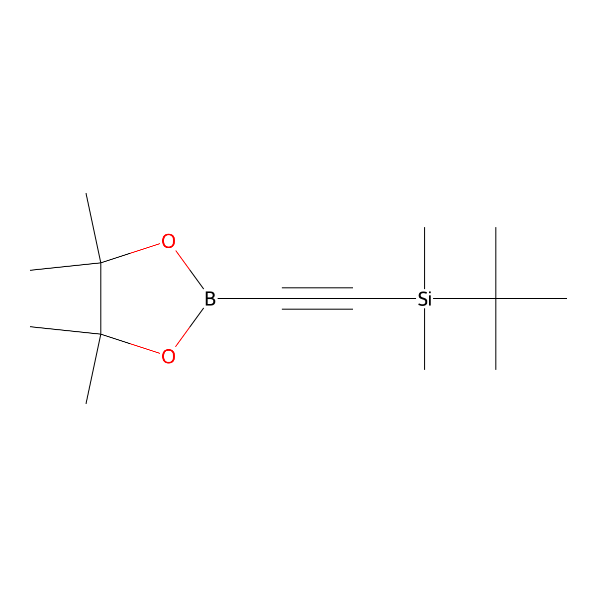 tert-Butyldimethyl((4,4,5,5-tetramethyl-1,3,2-dioxaborolan-2-yl)ethynyl)silane molecular structure, CAS 1073355-02-8