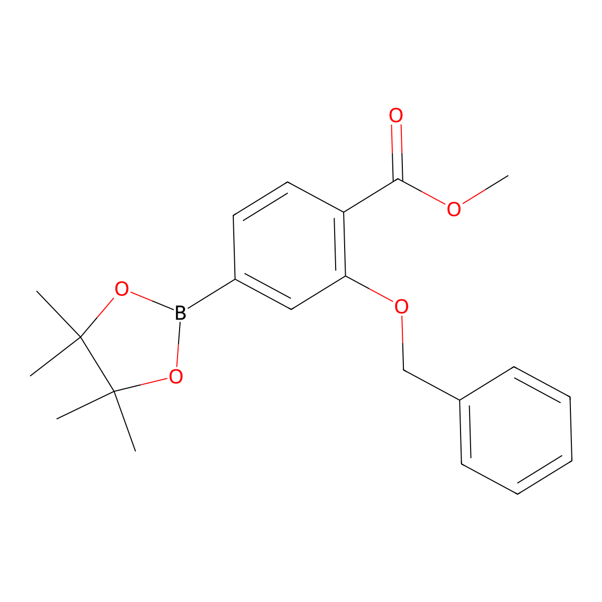 3-Benzyloxy-4-Methoxycarbonylphenylboronic Acid Pinacol Ester molecular structure, CAS 1073355-16-4