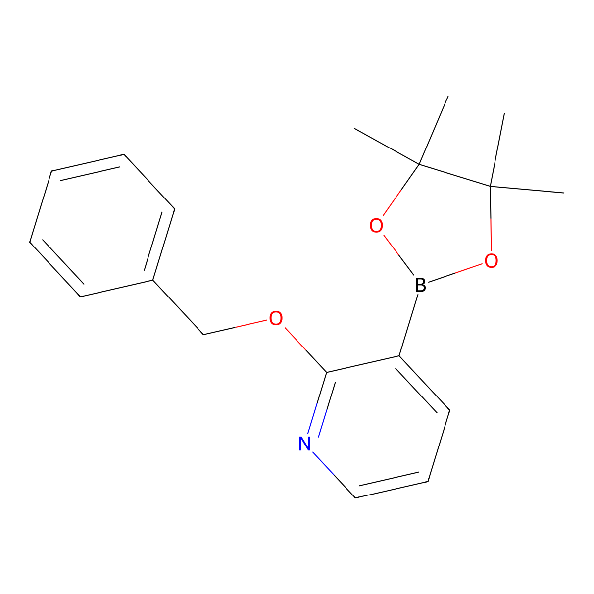2-(Benzyloxy)-3-(4,4,5,5-tetramethyl-1,3,2-dioxaborolan-2-yl)pyridine molecular structure, CAS 1073371-81-9