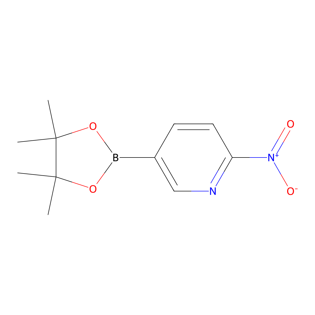 2-Nitropyridine-5-boronic acid, pinacol ester molecular structure, CAS 1073371-93-3