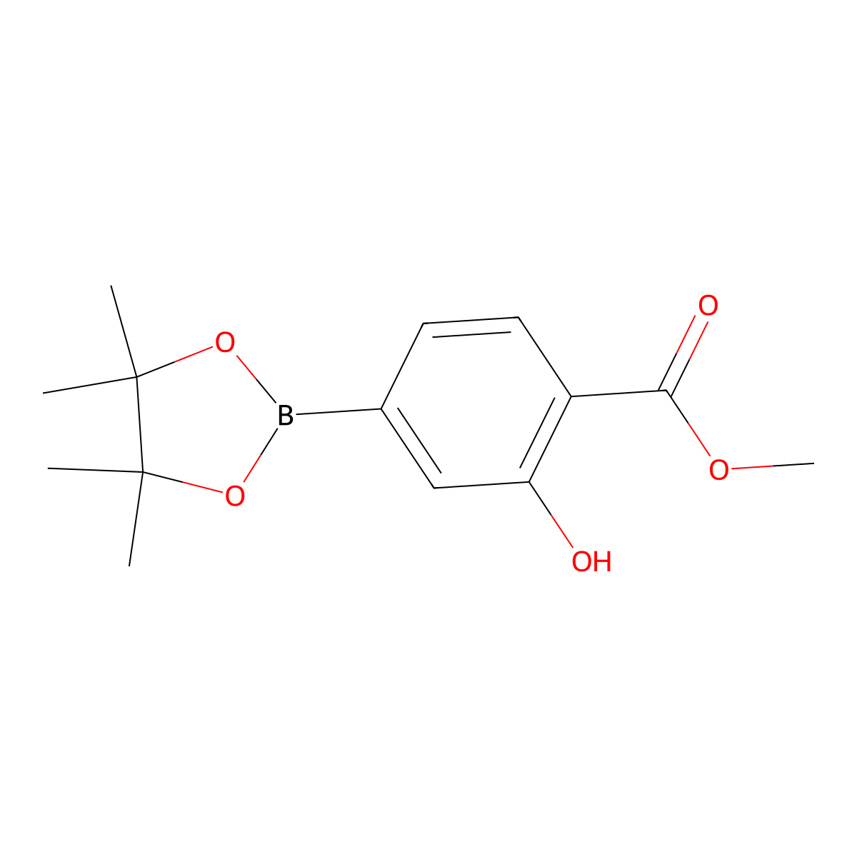 3-Hydroxy-4-(methoxycarbonyl)phenylboronic acid pinacol ester molecular structure, CAS 1073371-99-9