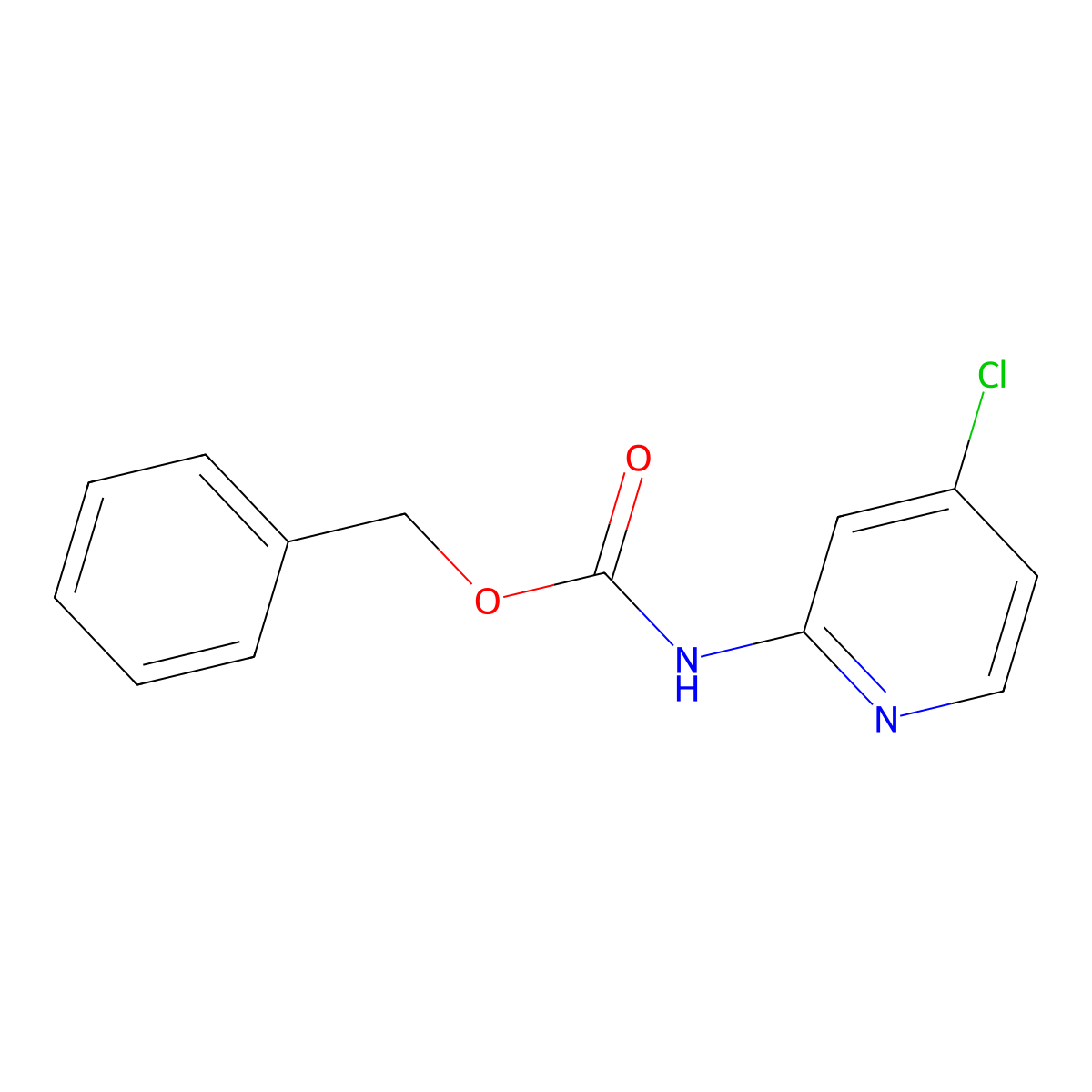 Benzyl (4-chloropyridin-2-yl)carbamate molecular structure, CAS 1073372-14-1