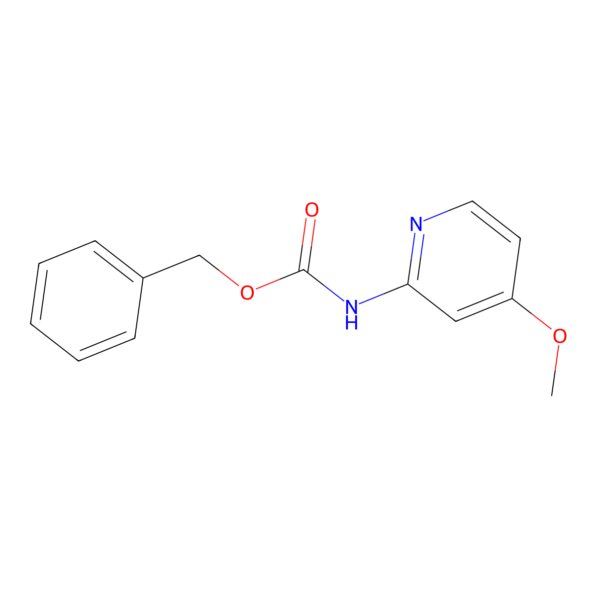 Benzyl (4-methoxypyridin-2-yl)carbamate molecular structure, CAS 1073372-17-4