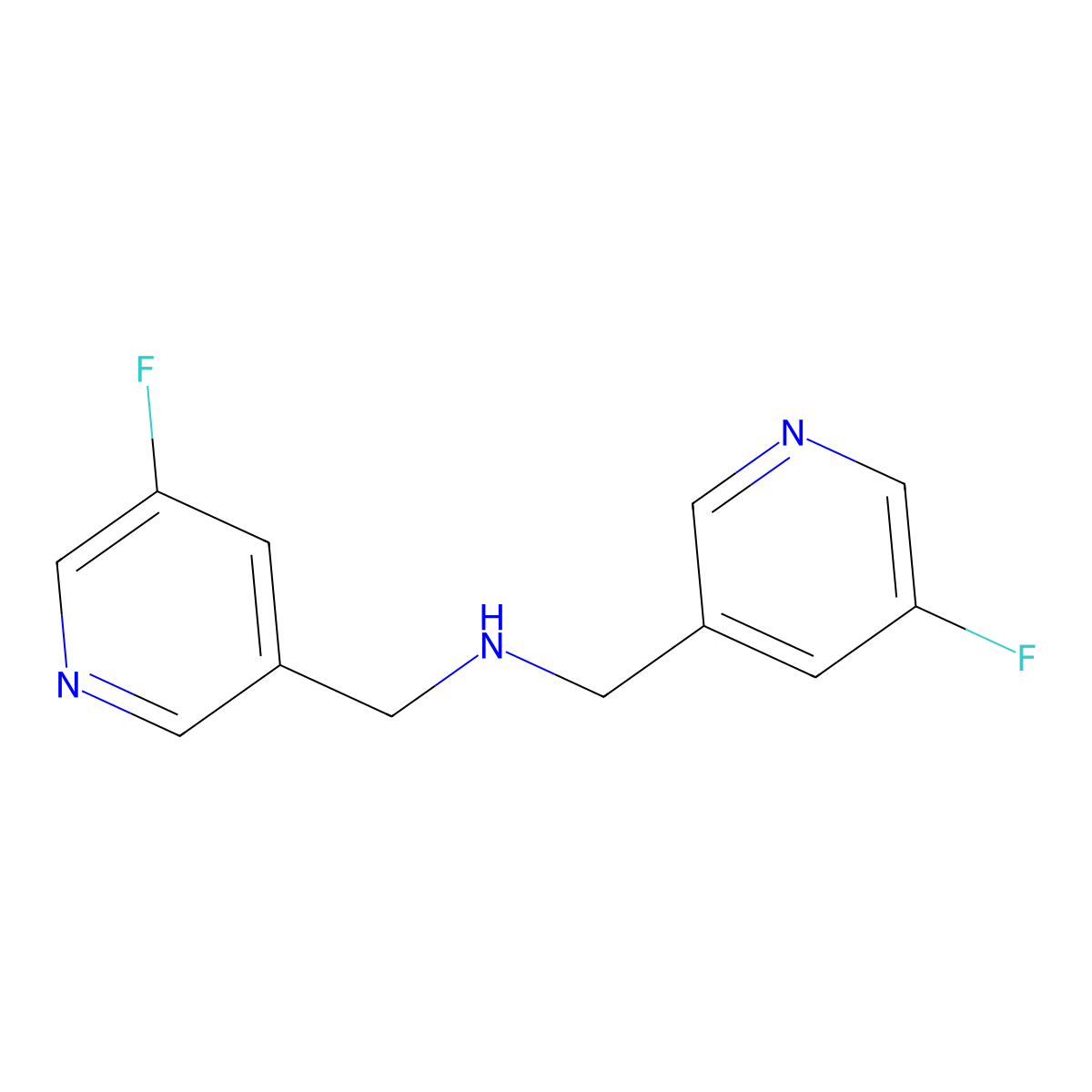 Bis((5-fluoropyridin-3-YL)methyl)amine molecular structure, CAS 1073372-18-5