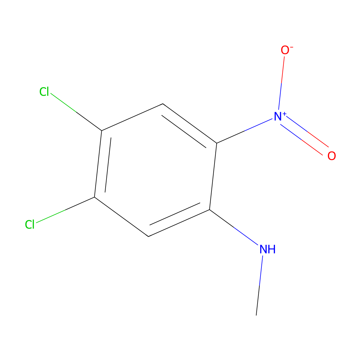 4,5-Dichloro-n-methyl-2-nitroaniline molecular structure, CAS 107342-18-7