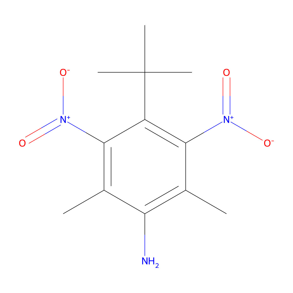4-Amino musk xylene molecular structure, CAS 107342-55-2