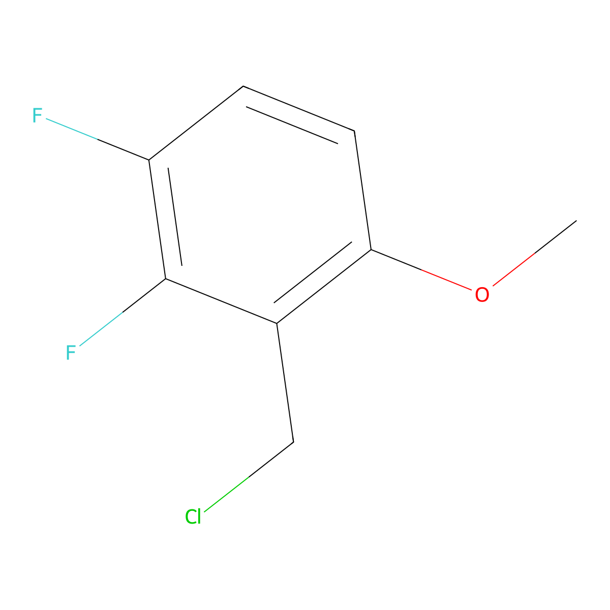 2-(Chloromethyl)-3,4-difluoro-1-methoxybenzene molecular structure, CAS 1073435-67-2