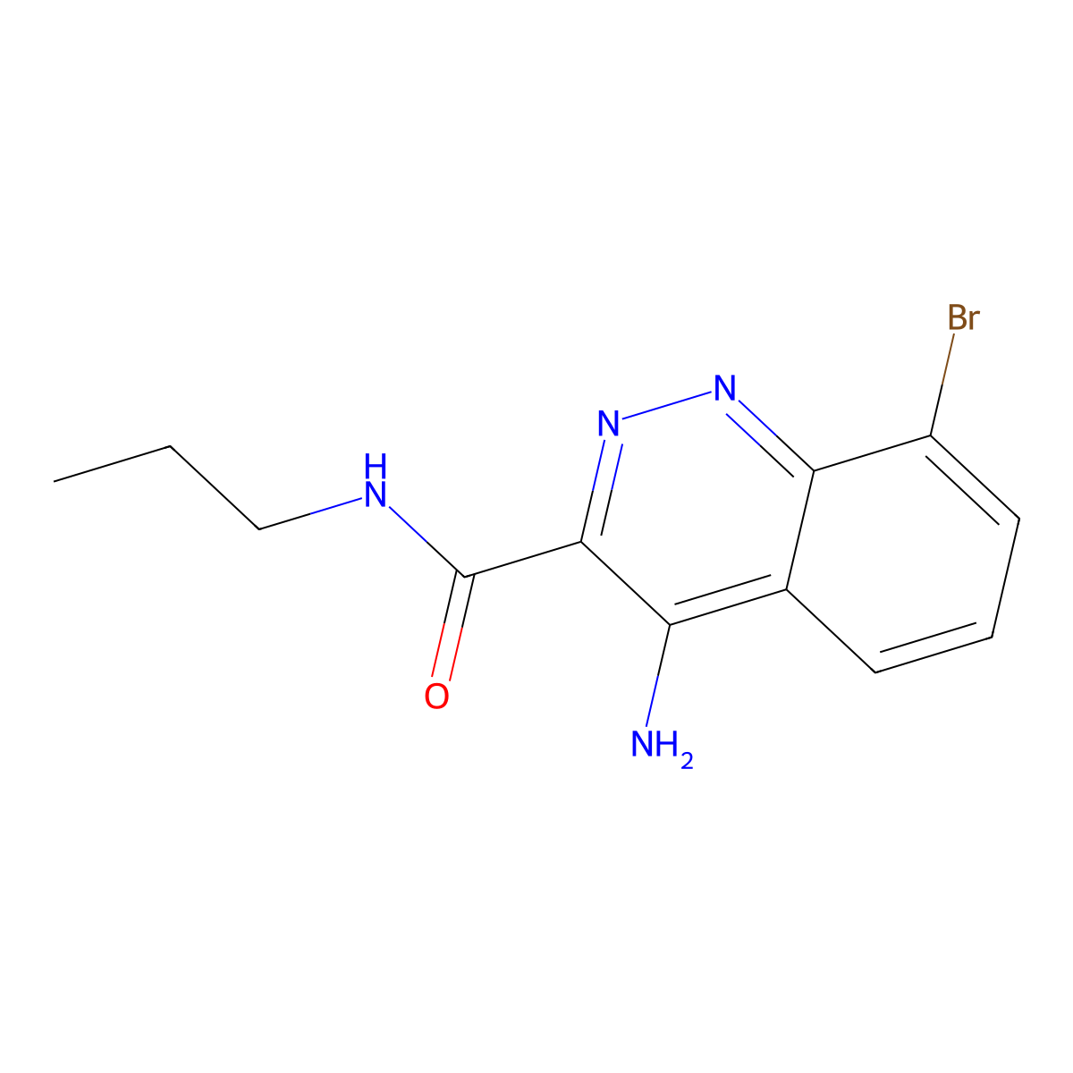 4-Amino-8-bromo-N-propylcinnoline-3-carboxamide molecular structure, CAS 107346-32-7