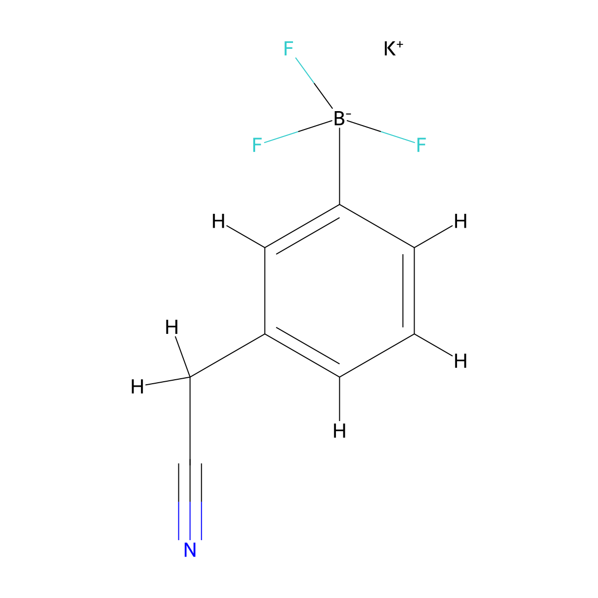 Potassium (3-cyanomethylphenyl)trifluoroborate molecular structure, CAS 1073468-32-2