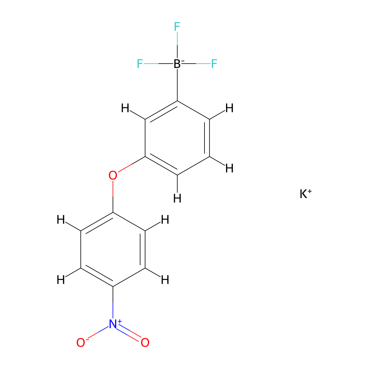 Potassium 3-(4-nitrophenoxy)phenyltrifluoroborate molecular structure, CAS 1073468-34-4