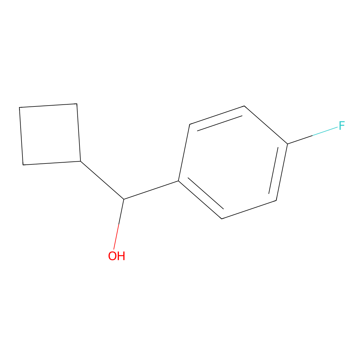 Cyclobutyl-(4-fluorophenyl)methanol molecular structure, CAS 1073477-15-2
