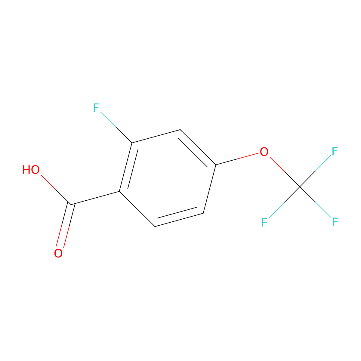 2-Fluoro-4-(trifluoromethoxy)benzoic acid molecular structure, CAS 1073477-22-1