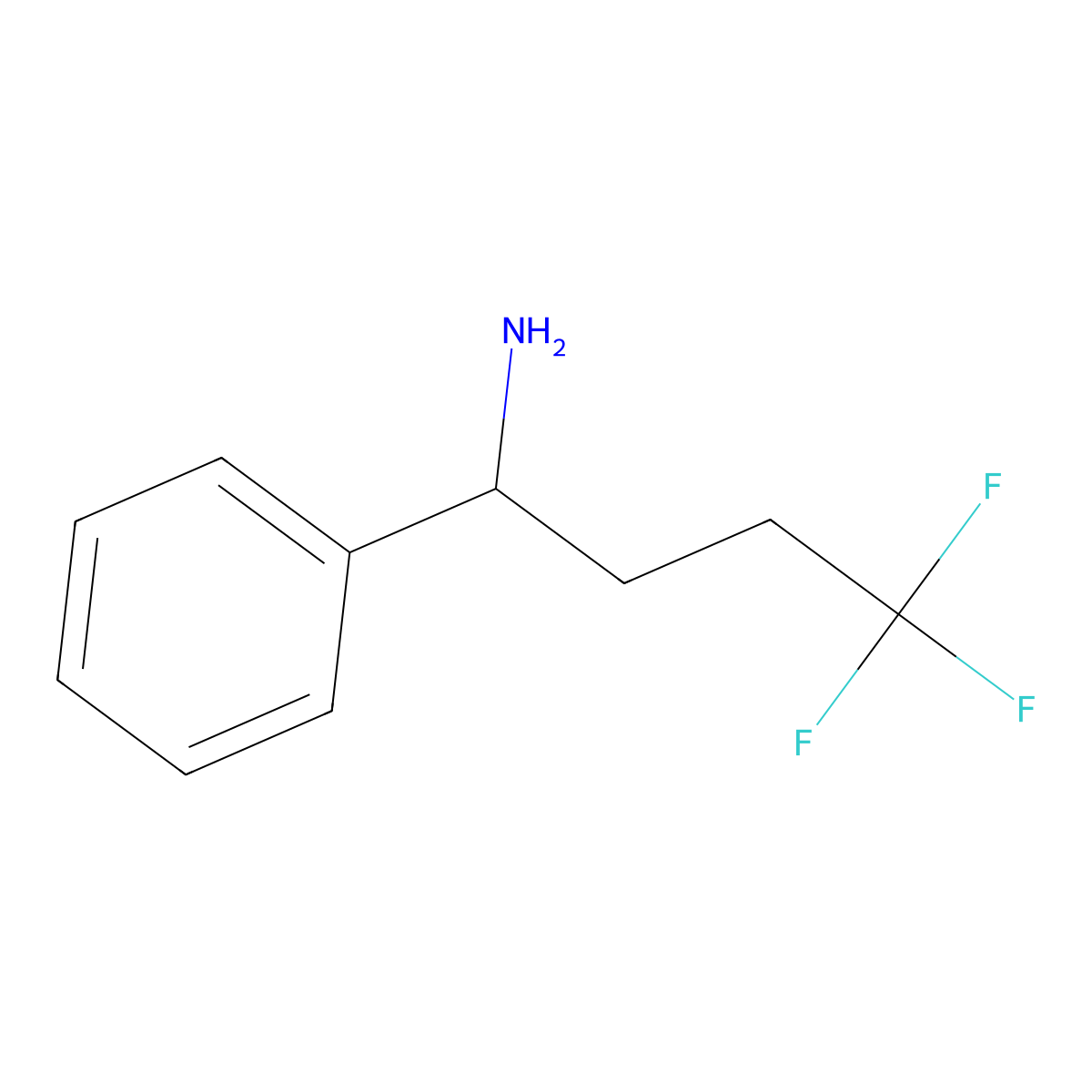 4,4,4-Trifluoro-1-phenylbutan-1-amine molecular structure, CAS 1073477-66-3