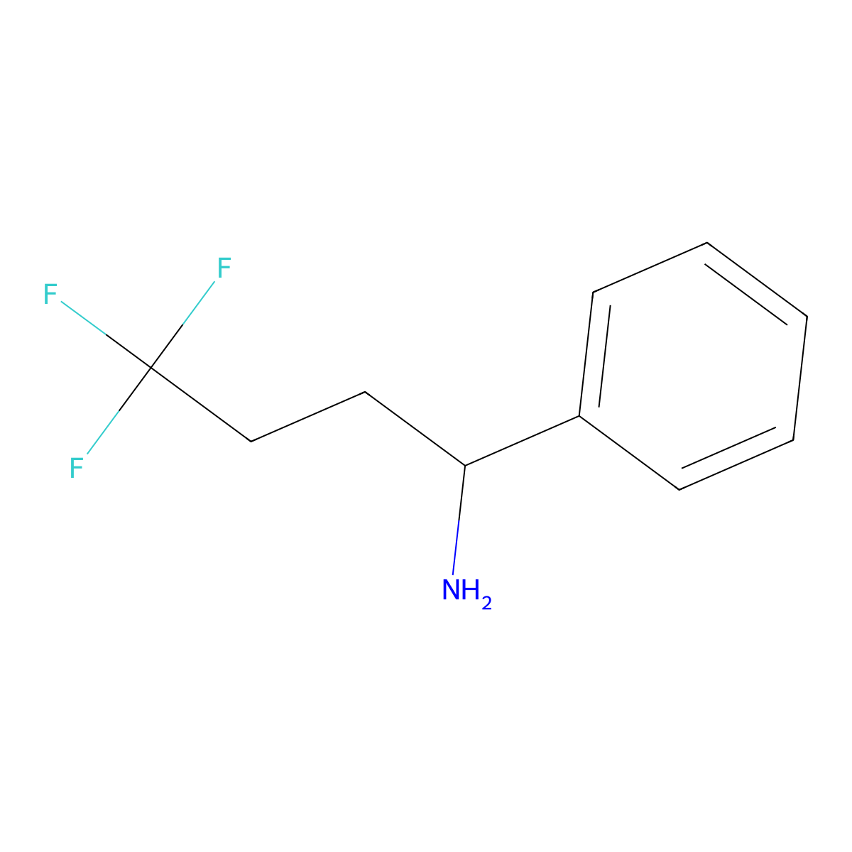 4,4,4-Trifluoro-1-phenylbutan-1-amine molecular structure, CAS 1073477-66-3