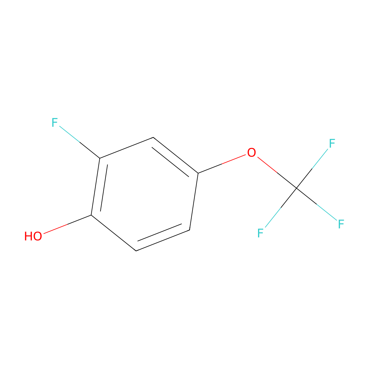 2-Fluoro-4-(trifluoromethoxy)phenol molecular structure, CAS 1073477-74-3