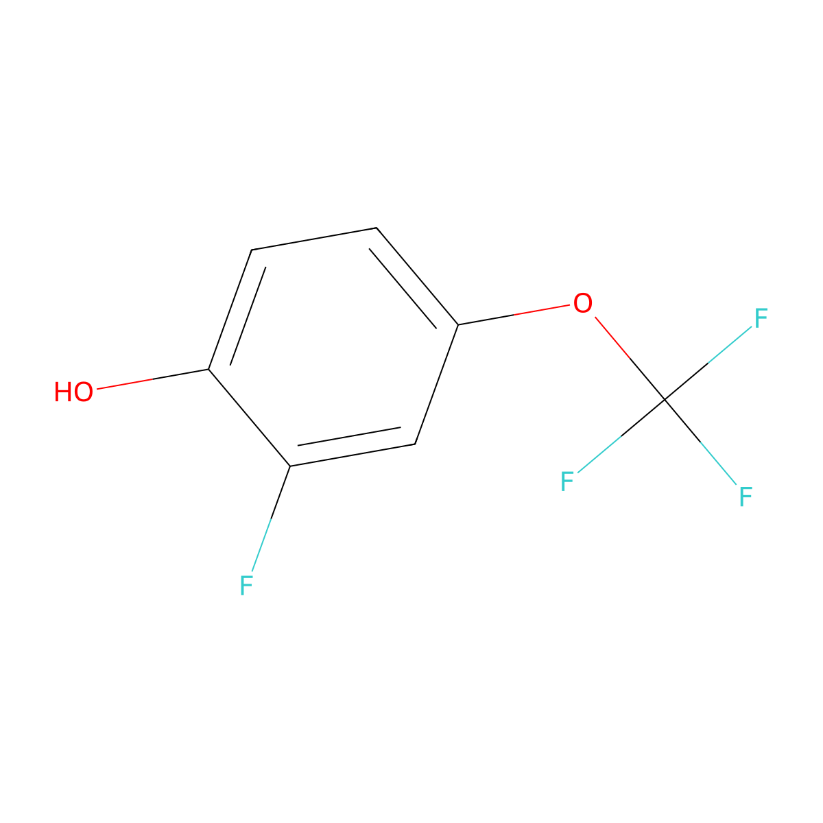 2-Fluoro-4-(trifluoromethoxy)phenol molecular structure, CAS 1073477-74-3