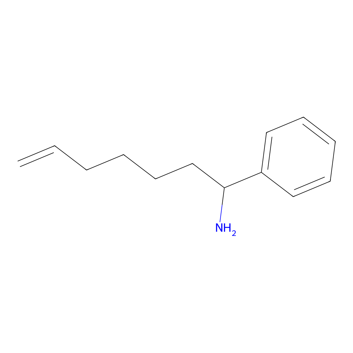 1-Phenylhept-6-en-1-amine molecular structure, CAS 1073477-76-5