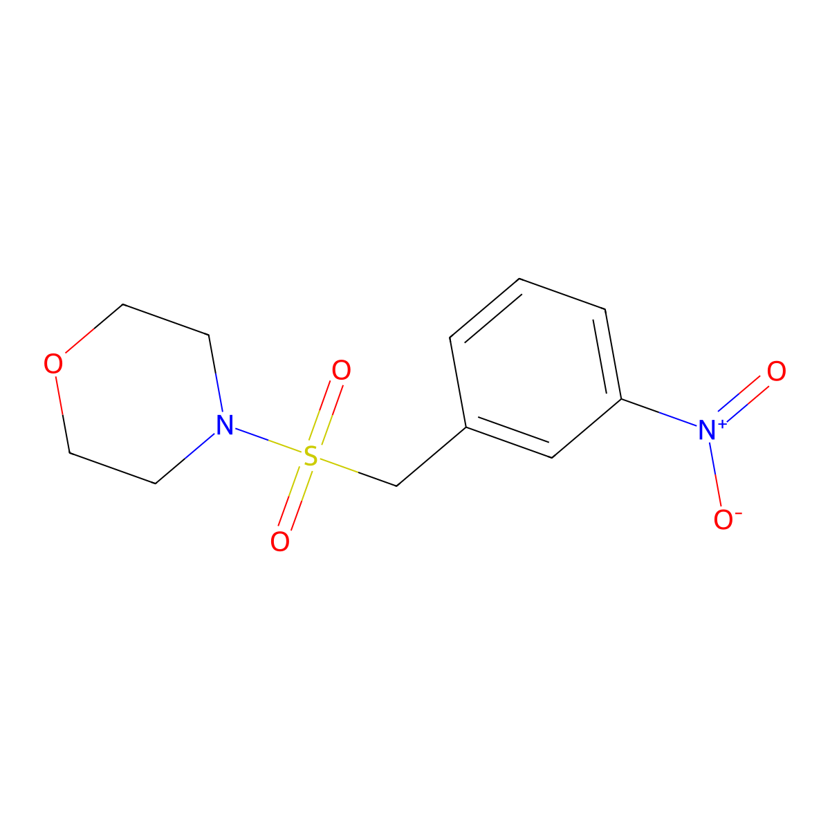 4-{[(3-Nitrophenyl)methane]sulfonyl}morpholine molecular structure, CAS 1073485-56-9
