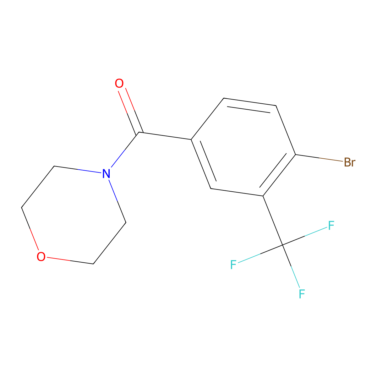 (4-Bromo-3-trifluoromethyl-phenyl)-morpholin-4-yl-methanone molecular structure, CAS 1073494-25-3