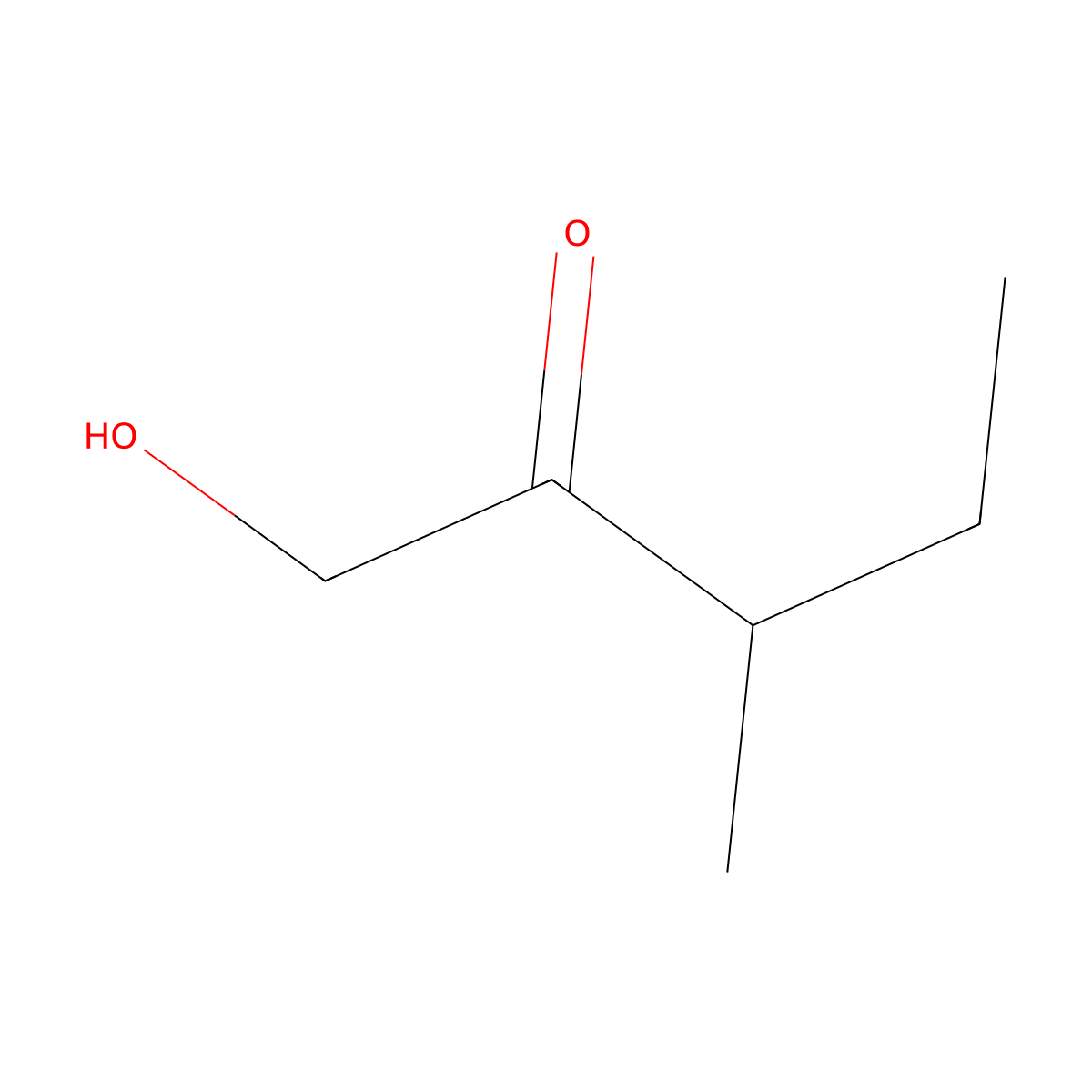1-Hydroxy-3-methylpentan-2-one molecular structure, CAS 107351-43-9