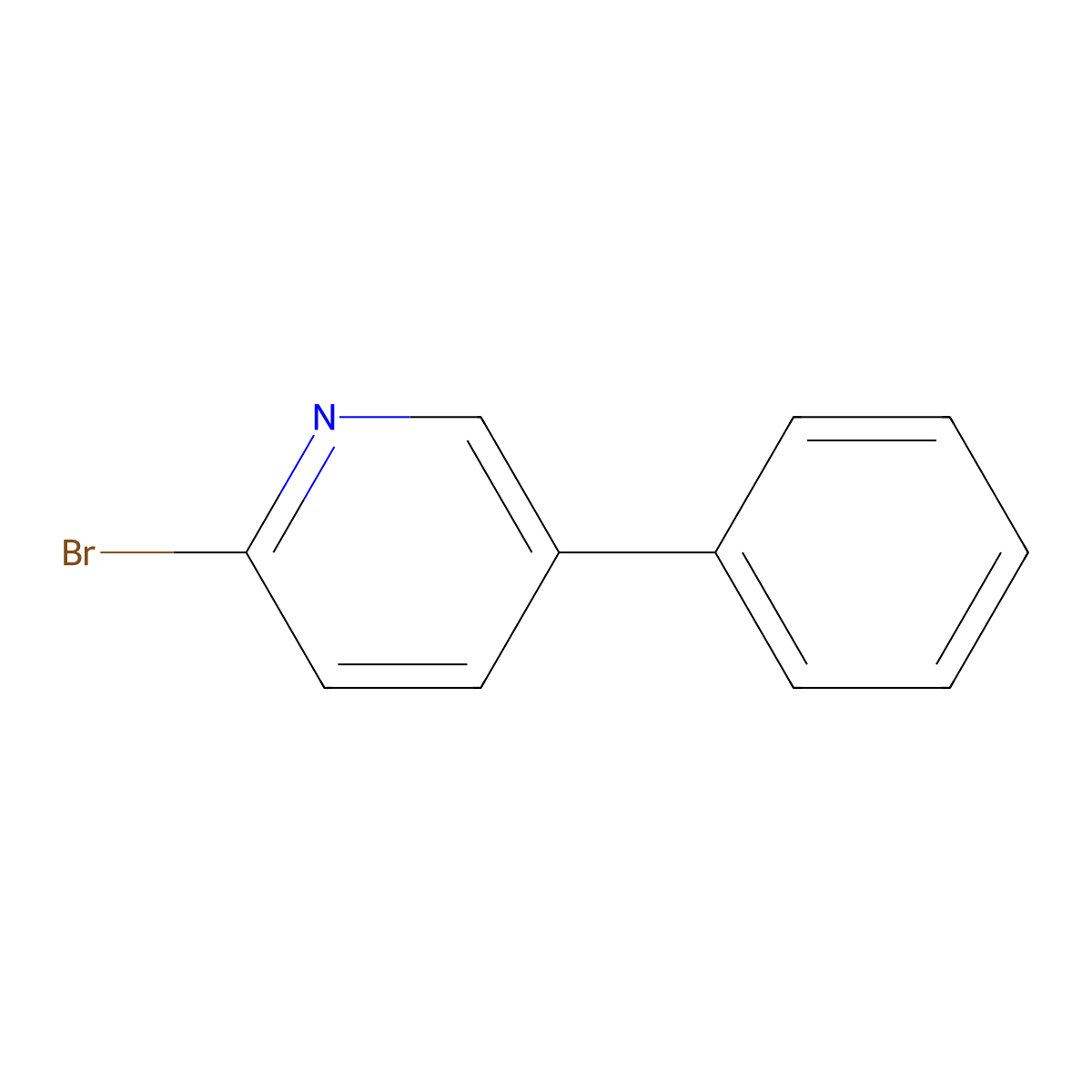 2-Bromo-5-phenylpyridine molecular structure, CAS 107351-82-6