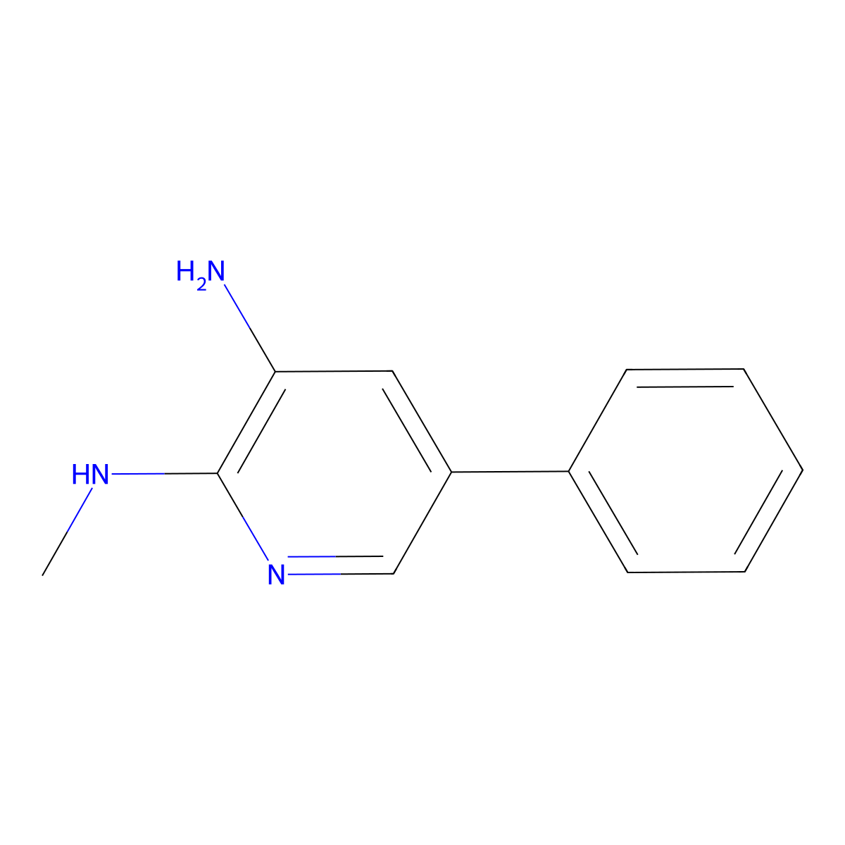 N2-methyl-5-phenyl-2,3-pyridinediamine molecular structure, CAS 107351-86-0